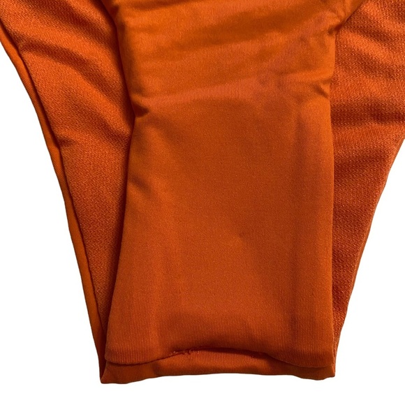 Roxy Wavy Soul Bikini Swim Bottoms Low Rise Soft Stretchy Orange Rust Small - Picture 8 of 16